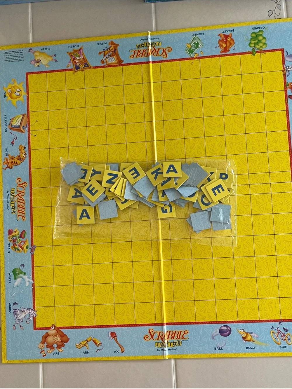 Hasbro Scrabble Junior Kids Board Game - Blue Used but still in good condition